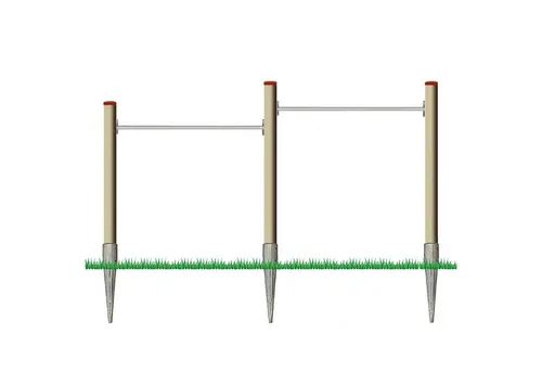 Gartenpirat Turnreck aus Lärchenholz mit Edelstahl-Reckstange - Höhenverstellbares Turnreck für den privaten Einsatz, aus robustem Lärchenholz und wetterfestem Edelstahl. Ideal für kleine Gärten und einfache Montage ohne Spezialwerkzeug.