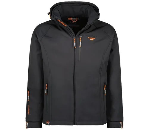 Geographical Norway Softshelljacke Herren – leichte wasserabweisende Übergangsjacke für Frühling (Sommer atmungsaktiv winddicht Größen S–7XL, 1-St) Mit Kapuze