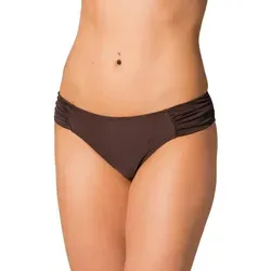 Aquarti Bikini-Hose Aquarti Damen Bikinihose mit seitlichen Raffungen braun 40