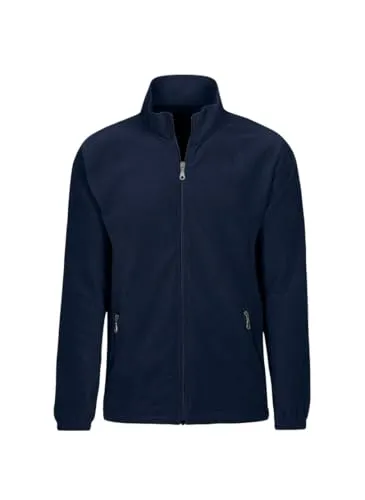 Trigema Herren Fleece Jacke in Navy, 5XL - Funktionsjacke aus hochwertigem Fleece, innen und außen angeraut für optimalen Komfort, ideal für Freizeit und Outdoor-Aktivitäten.