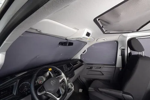 Carbest Thermo-Verdunkelungsmatten Fahrerhaus, grau, 3-teilig für Fiat Ducato Bj. 2006-2014