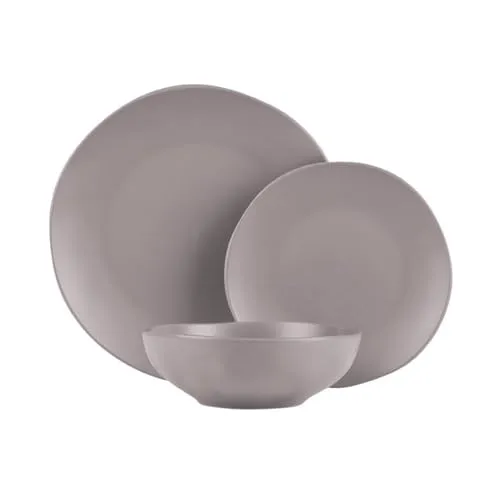 Berlinger Haus Esstischset mit Tellern 18-teilig Taupe Collection | Hochwertig, stilvoll und pflegeleicht