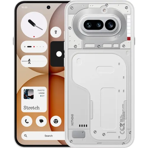 Nothing Phone (4a) Dual SIM 128 GB Weiß - 6,78 Zoll AMOLED-Display mit bis zu 120 Hz, 50 Megapixel Triple-Kamera für beeindruckende Fotos, schneller 50 W Ladeprozess und langlebiger 5.080 mAh Akku für den ganzen Tag.