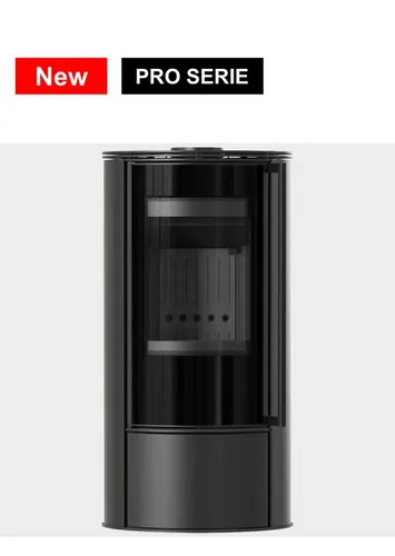 Kaminofen KRATKI ERIK Ø 150 5,5 kW schwarz - Eleganter Kaminofen aus Stahl, der höchsten Komfort und Effizienz bietet. Er erfüllt ECODESIGN und BlmschV II-Normen, ideal für umweltbewusste Haushalte.