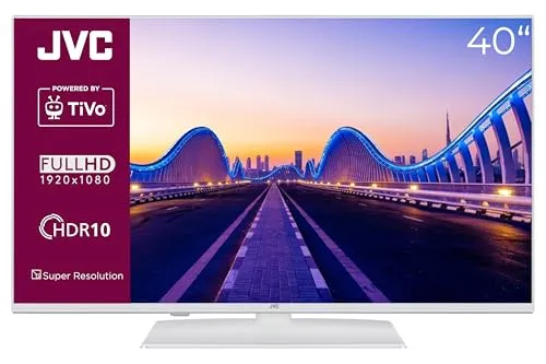 JVC 40 Zoll Smart TV LT-40VF5355W - Full HD Fernseher mit HDR und Triple-Tuner - Fernseher mit 40 Zoll, Full HD und HDR für atemberaubende Bilder. Inklusive 6 Monate HD+ und Smart TV powered by TiVo für grenzenlose Unterhaltung.