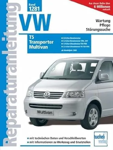 VW T5 / Transporter / Multivan Reparaturanleitungen ab 2003 - Umfassende Reparaturanleitungen für VW T5, Transporter und Multivan ab 2003 – ideal für DIY-Enthusiasten und Werkstätten.