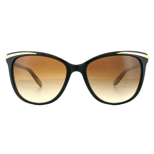 Ralph Lauren Unisex RA5203 Sonnenbrille, Schwarz/Gold - Sonnenbrille für Damen von Ralph Lauren mit UV-Schutz 3N und stilvollem rechteckigen Design, ideal für modebewusste Looks.