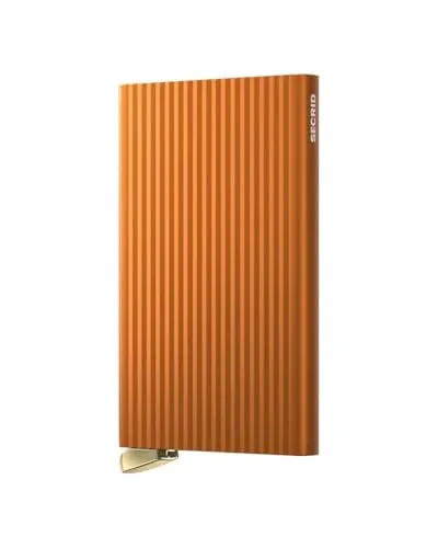 Secrid Kreditkartenetui Cardprotector Fluted One Size in orange von Secrid