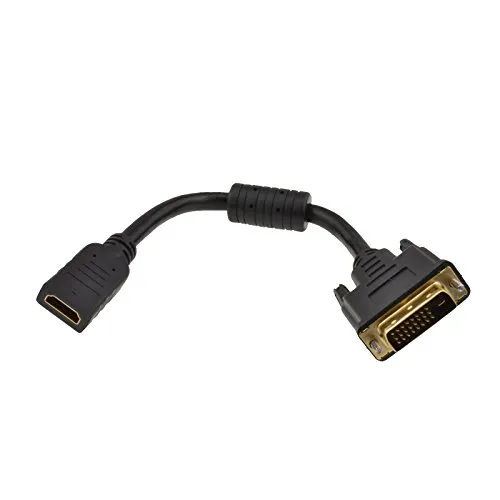 DVI-D 24+1 Stecker Zum HDMI Buchse Digital Adapter Kabel 15 cm Vergoldeten