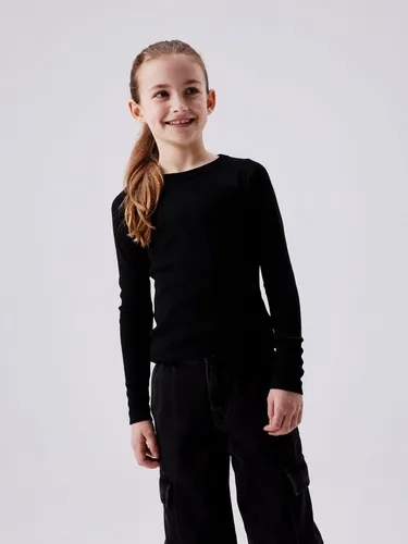 Name It Langarmshirt NKFNAKAL LS TOP NOOS in Basic-Form und leicht gerippter Qualität