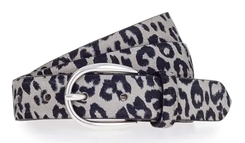 Vanzetti Ledergürtel Volledergürtel Wild West 90 - Hochwertiger Gürtel aus 100% Leder in mausgrau und schwarz, ideal für stilvolle Outfits und robusten Tragekomfort.