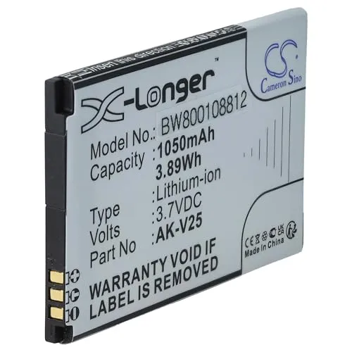 vhbw Akku kompatibel mit Emporia V25, V25_001, Active Senior, Simplicity, Euphoria, V27, Pure Handy Smartphone Telefon (1050 mAh, 3,7 V, Li-Ion)