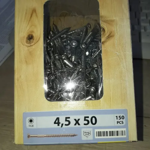 Zaunbauschrauben TX Senkkopf, Edelstahl A2, mit Bit