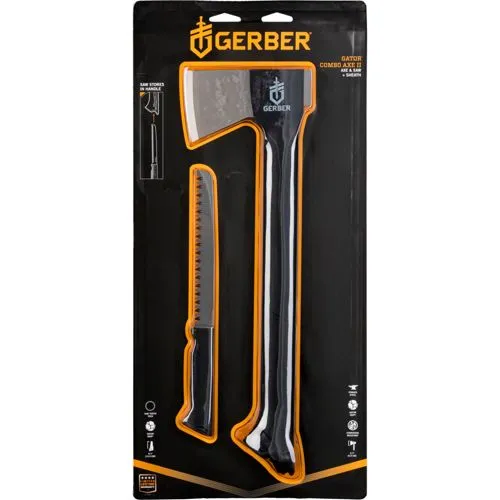 Gerber Gear Axt Gator Combo II - Vielseitige Beil für Outdoor-Abenteuer - Beil, ideal für Camping und Holzarbeiten, mit ergonomischem Griff und robustem Stahlblatt für optimale Leistung.