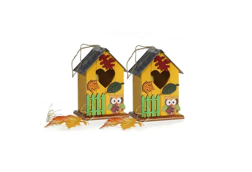 HTI-Living Dekoobjekt Vogelhaus 2er Set Eule (2 St) von HTI-Line