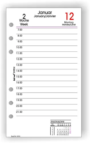 bind Kalendereinlage 2025 A6 1T/1S B260325
