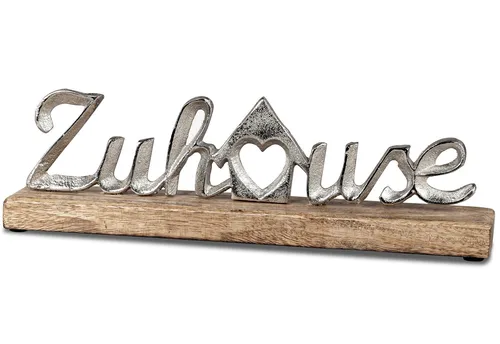 Formano Deko Zuhause Alu Mango Holz Aufsteller 32 cm Tischdeko 510136