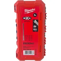 Milwaukee SDS-Plus MX4 Bohrersatz 5-teilig - Hochwertiger 5-teiliges Bohrerset für effizientes Arbeiten, mit robusten Bohrern in verschiedenen Größen für vielseitige Anwendungen im Bau und Handwerk.