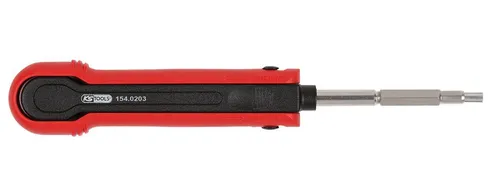 KS Tools Entriegelungswerkzeug für Rundstecker 1,5 mm - Kabel-Entriegler für KOSTAL LKS, ermöglicht eine fachgerechte und zerstörungsfreie Entriegelung von Rundsteckern mit 1,5 mm Durchmesser, ideal für BMW und Mercedes.