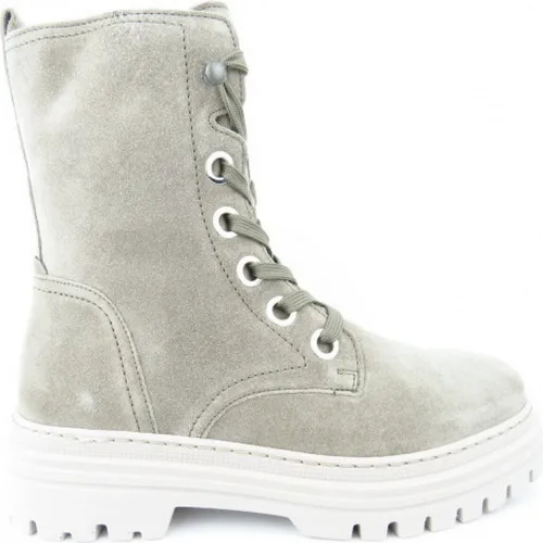 Gabor Leder-Boots in Grün - 39 - Wanderschuhe aus hochwertigem Veloursleder mit Schnürung und seitlichem Reißverschluss für einfachen Einstieg. Ideal für Outdoor-Aktivitäten und stilbewusste Wanderer.