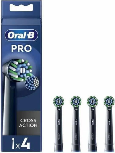 Oral-B Pro Cross action Schwarzer Ersatz-Ersatzkopf 4 Stück