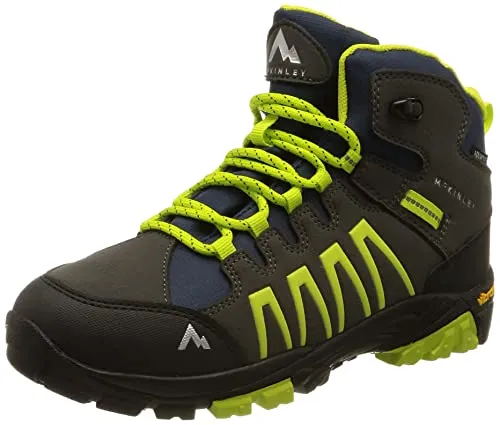 McKINLEY Kinder-Trek-Stiefel Denali MID AQX J - Trekkingschuh für Abenteuer - Wanderschuhe, ideal für Outdoor-Abenteuer, mit atmungsaktivem Mesh-Obermaterial und rutschfester Vibram-Sohle für besten Halt.