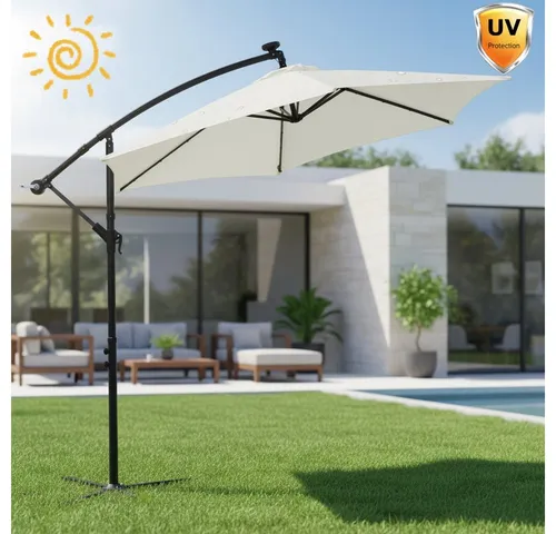 Melko Ampelschirm Ø 300 cm mit LED-Beleuchtung von Melko