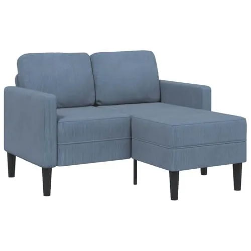 vidaXL 2-Sitzer-Sofa mit Chaiselongue L-Form Blau von vidaXL