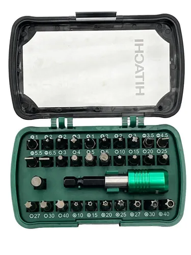 Hitachi 32-tlg. Bit Set Kreuz, Torx, Schlitz, Inbus, Torx-TR, Bithalter 750363