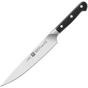 Zwilling Tranchiermesser Pro 38400-201 - 20 cm Edelstahlklinge - Küchenmesser mit eisgehärteter FRIODUR-Klinge für lange Haltbarkeit und Korrosionsbeständigkeit. Ideal zum leichten Schneiden von Fleisch, ergonomischer Kunststoffgriff im Drei-Nieten-Design.