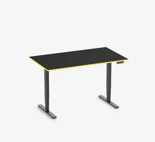 Ergolutions Schreibtisch FOKUS elektrisch höhenverstellbarer Gamingschreibtisch, 100 kg Traglast / Kollisionsschutz / 3-Fach-Memory / Timer