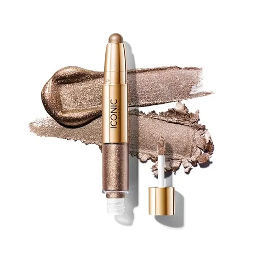 Produktbild ICONIC London Glaze Crayon 2-in-1 One-Stroke No Brush Required Eyeshadow | Super Glossy Finish & Ultra Shimmering Glow | Easy to Use | Volcanic