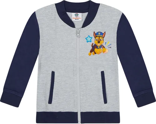 ONOMATO! Paw Patrol Chase Kinder Jungen College Jacke - Jacke für Jungen, stylische Übergangsjacke mit coolem Paw Patrol Druck, ideal für kleine Fans der beliebten Serie. Hochwertige Baumwolle und Öko-Tex Standard 100 sorgen für besten Tragekomfort.