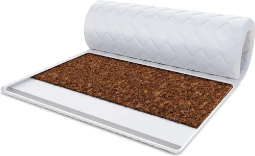Kokos Kaltschaum Topper 90x200 cm - Matratzenauflage H4 - Matratzenauflage mit 4 cm Höhe, ideal für feste Schlafunterlagen. Perfekt für Rückenschmerzen und Übergewichtige, sorgt für besseren Schlafkomfort.