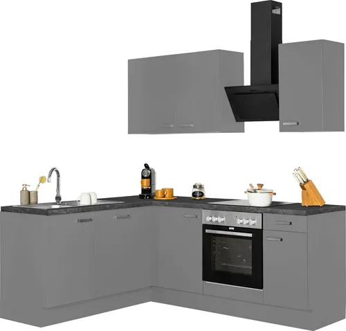 OPTIFIT Winkelküche Parma, mit E-Geräten, Stellbreite 215x175 cm