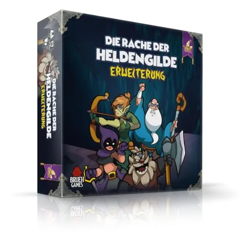 Mirakulus | Helden müssen draußen bleiben - Die Rache der Heldengilde Erweiterung für 5 Spieler - Gesellschaftsspiel für bis zu fünf Spieler, inklusive knuffiger Miniaturen und kooperativem Gameplay. Erweiterung für das Grundspiel, ideal für spannende Spieleabende!