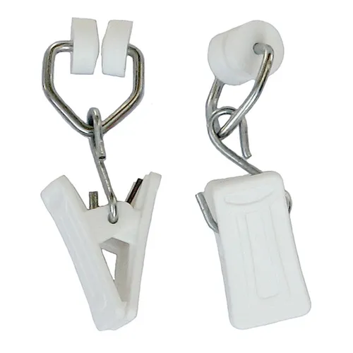 Gardinenrollen T-Rollringe 10er Set - Hochwertige Gardinenhaken für Innenlauf, ideal für Vorhänge und Flächenvorhänge, hergestellt in Deutschland und in klassischem Weiß.