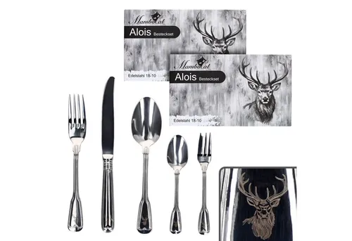 MamboCat Alois 60tlg Komplett-Besteck-Set für 12 Personen