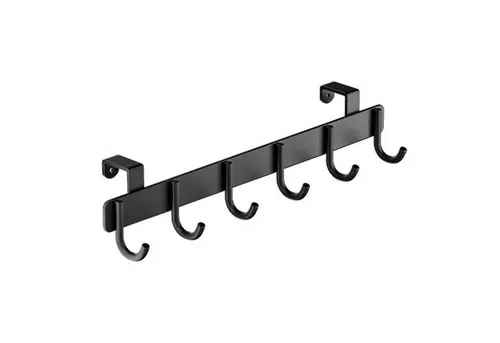 MODFU Türgarderobe Türhaken Türhakenleiste Tür Kleiderhaken Küche Hakenleiste Legierung, Kinderzimmer, Badezimmer, Wohnzimmer, Küche, (zum Einhängen universell platzsparend Ohne Bohren), mit 6 Haken