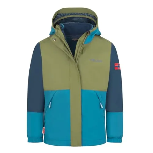 Trollkids Kid's Kjerag 3in1 Jacket - Doppeljacke Gr 140 Bunt - Funktionsjacke für Kinder, wasserdicht und winddicht, ideal für Trekking-Abenteuer. Flexibles 3 in 1 Design für jede Wetterlage!