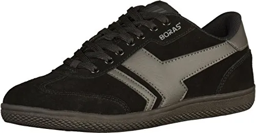 BORAS 3541-1438 Schnürschuh schwarz 52 EU - Sneaker in Größe 52, aus hochwertigem Veloursleder, mit bequemer Weite (G) für optimalen Tragekomfort.