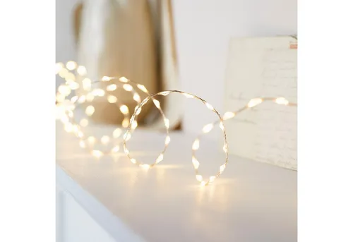 Produktbild Lights4fun LED-Micro Lichterkette 378er warmweiß