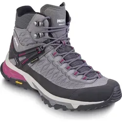MEINDL Top Trail Mid GTX Wanderschuhe Damen - Größe 40 in grau-magenta - Wanderschuhe mit robustem Veloursleder-Obermaterial und Variofix-Schnürsystem für optimale Fersenanpassung; ideal für anspruchsvolle Wanderungen.