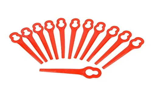 Brüder Mannesmann Kunststoff-Ersatzklingen, 12 Stück, für Akku-Rasentrimmer 20 Volt, Artikelnummer M17782 | M17785