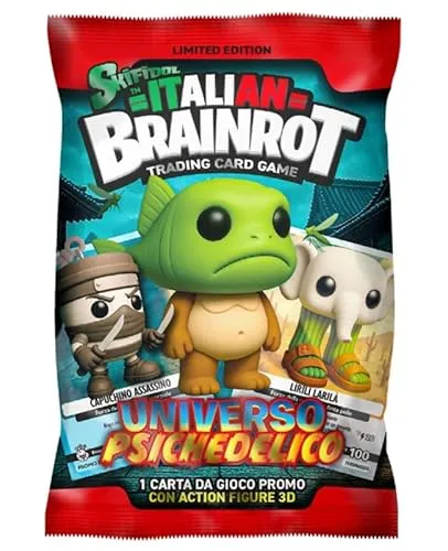 Skifidol Italian Brainrot Überraschungsbeutel – Limited Edition mit 3D-Actionfigur - Actionfiguren für Kinder – Limitierte Edition mit 3D-Actionfigur-Schlüsselanhänger und Promo-Spielkarte aus dem psychedelischen Universum, ideal zum Sammeln und Verschenken.
