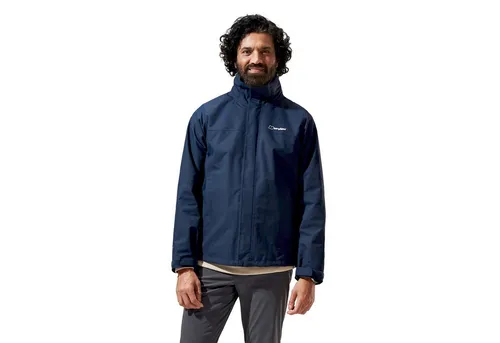 Berghaus Regenjacke Alpha 2.0 - Wasserdicht & Atmungsaktiv, Blau, Größe L - Funktionsjacken mit 2-lagigem Hydroshell-Material für optimalen Wetterschutz und verstellbarer Kapuze. Ideal für Outdoor-Aktivitäten, hält Regen und Wind zuverlässig ab.