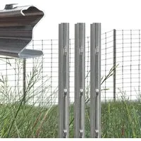 TRUTZHOLM Z-Profil Zaunpfosten 200 cm - 40x feuerverzinkte Zaunpfosten 200 cm, extrem stabil und witterungsbeständig, ideal für Wild- und Weidezäune - einfache Montage durch vorgestanzte Haken.