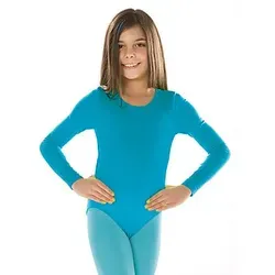 Kinder-Langarmbody, türkis