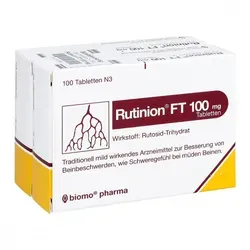 Rutinion Ft 100mg 200 ST - Traditionelles Arzneimittel zur Linderung von Beinbeschwerden, ideal gegen Schweregefühl bei müden Beinen. 200 Tabletten für eine langanhaltende Anwendung.