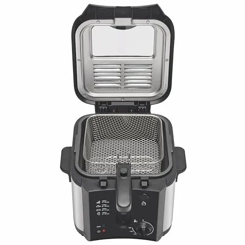 Brandt FRI30X - Fritteuse Classic 2,5L - Tiegelfritteusen mit abnehmbaren Teilen für einfache Reinigung, 1600W Leistung für schnellen Temperaturanstieg und klappbarem Griff für platzsparende Aufbewahrung.